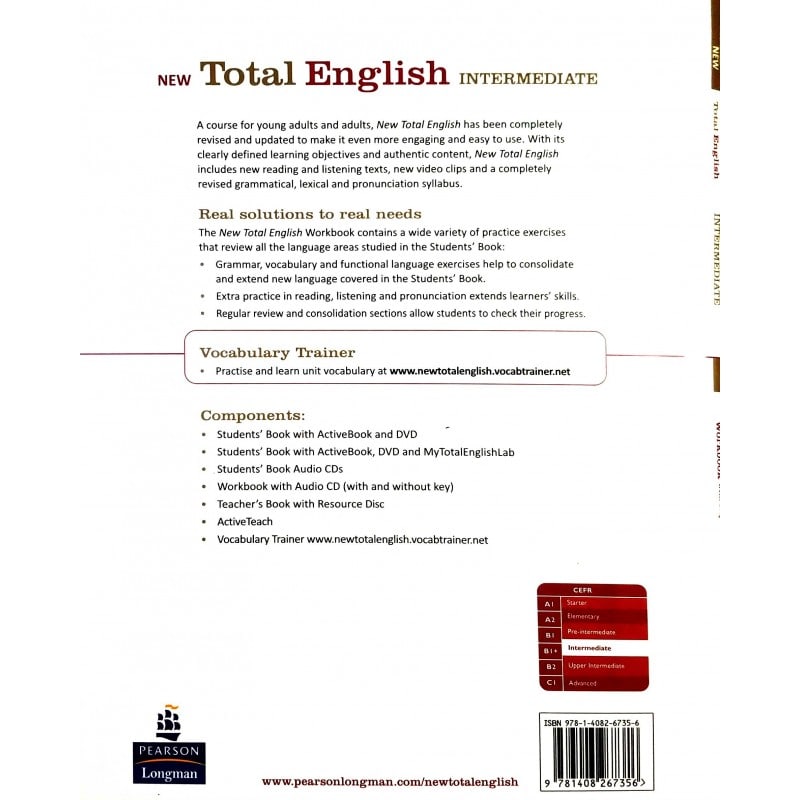 New Total English Intermediate: Учебник + Рабочая Тетрадь + CD/DVD и/или QR код доступа — изображение 2